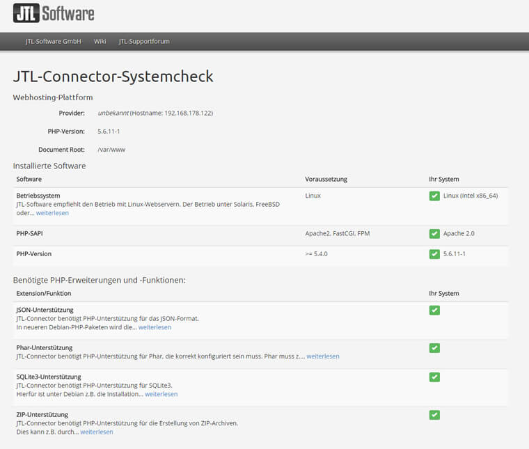 JTL-Connector Systemcheck Blog