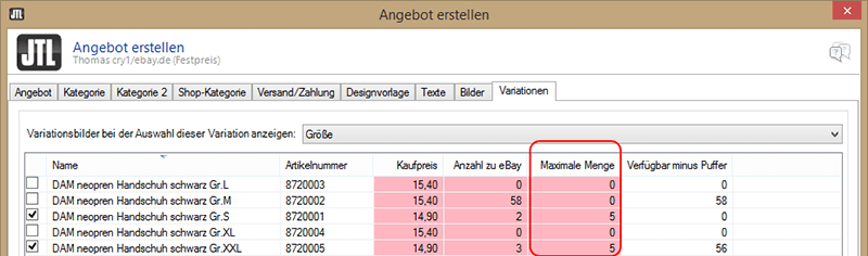 Jtl Eazyauction Maxmenge EBay Variationsangebot Blog