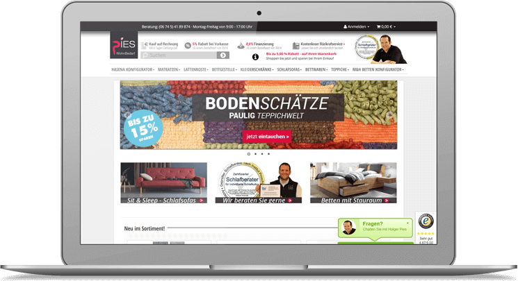 Wohnbedarf PIES: Referenz bei JTL