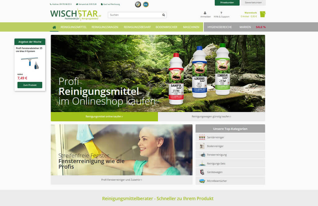 JTL-Shop Startseite Wisch-Star