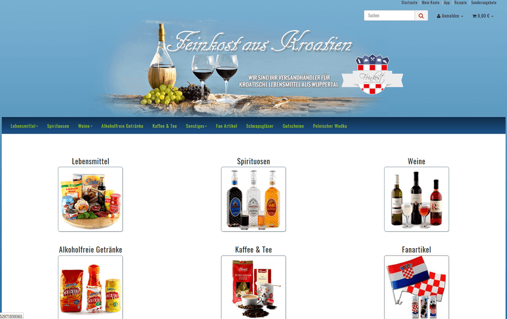 JTL-Shop Startseite Feinkost-aus-Kroatien