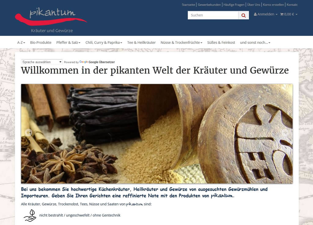 JTL-Shop Startseite Pikantum
