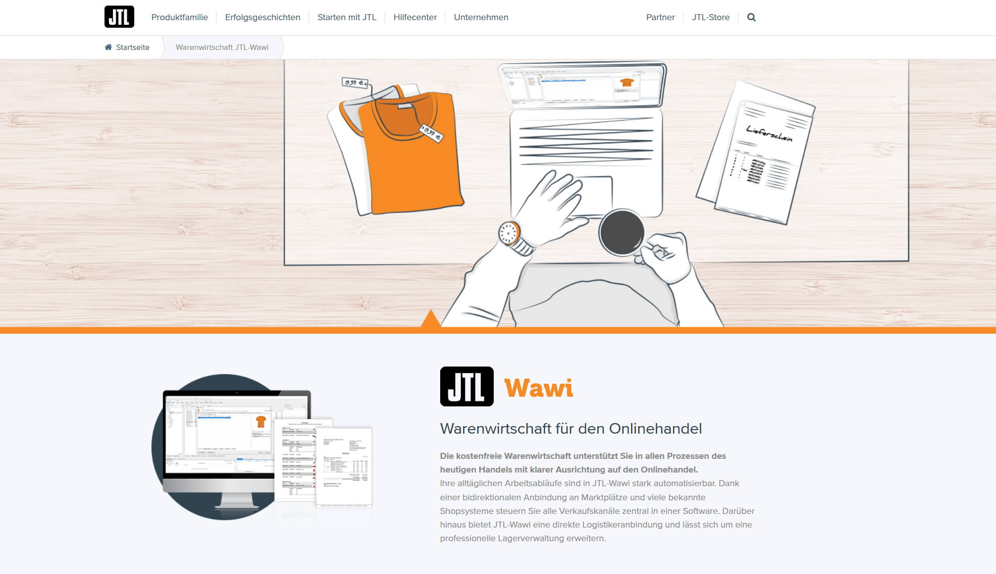 Produktseite JTL-Wawi