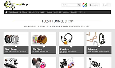 Projektbild Flesh Tunnel Shop