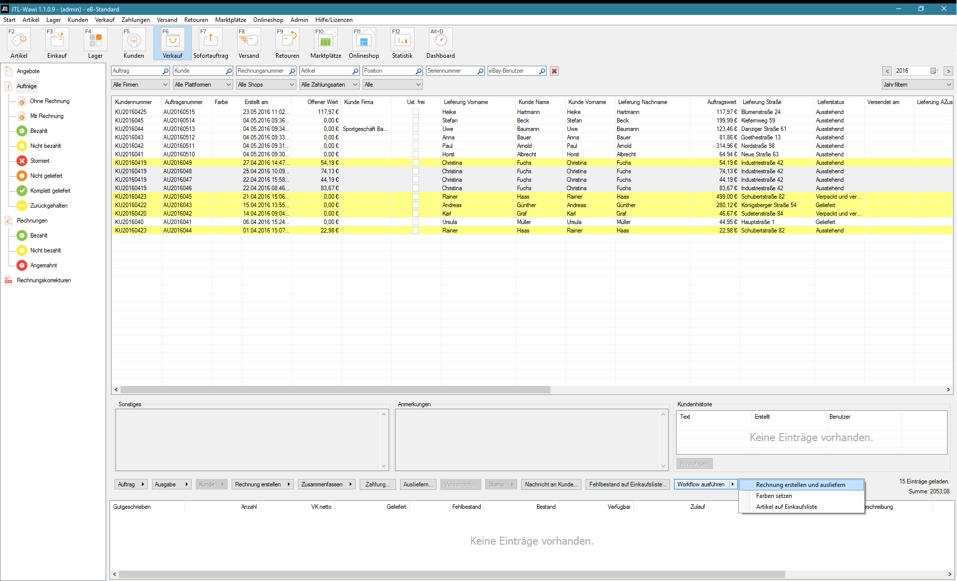 Manuelle Workflows
