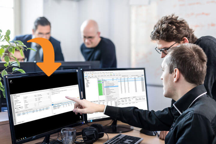 Komfortabel an zwei Monitoren arbeiten mit dem abdockbaren Kunden-Widget