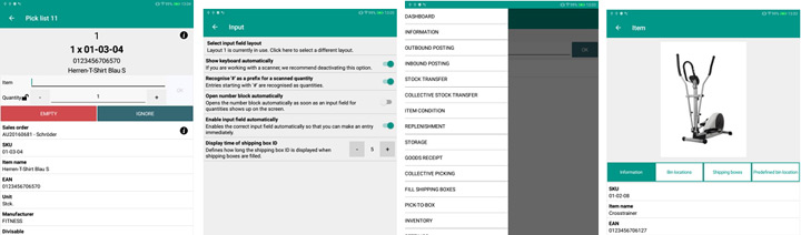 Screenshots von JTL-WMS Mobile