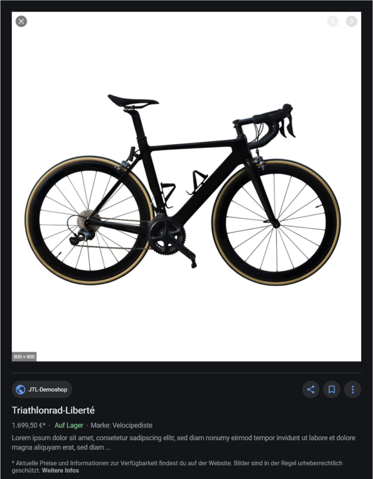Side-Panel in der Google-Bildersuche