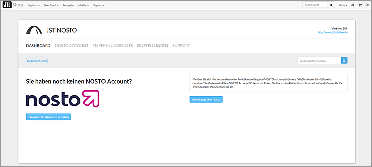 Jtl Shop Nosto Plugin Dashboard