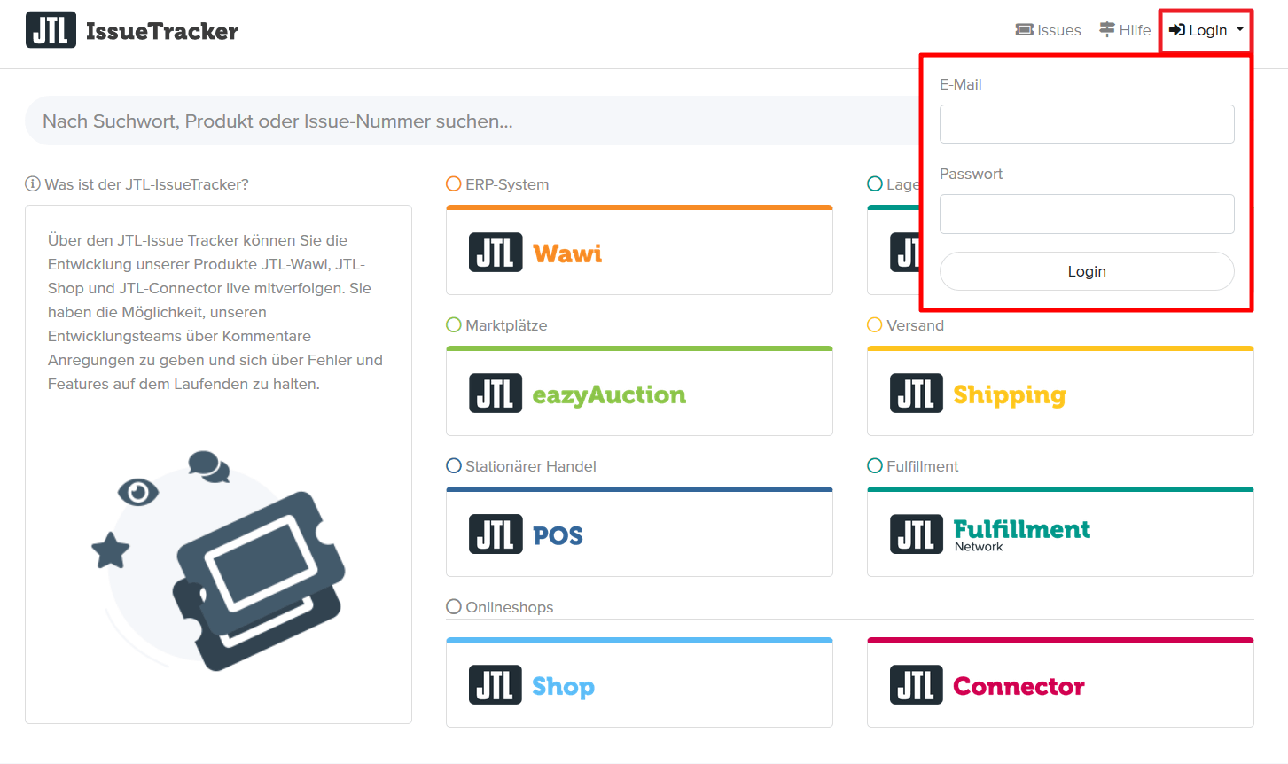 JTL-IssueTracker Login