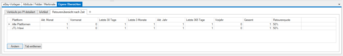 Jtl-Wawi Listview-Extensions Retourenübersicht