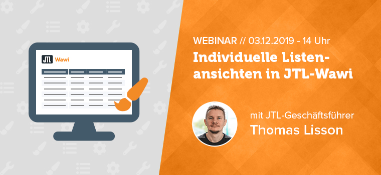 Mein Webinar zu den ListView-Extensions in JTL-Wawi