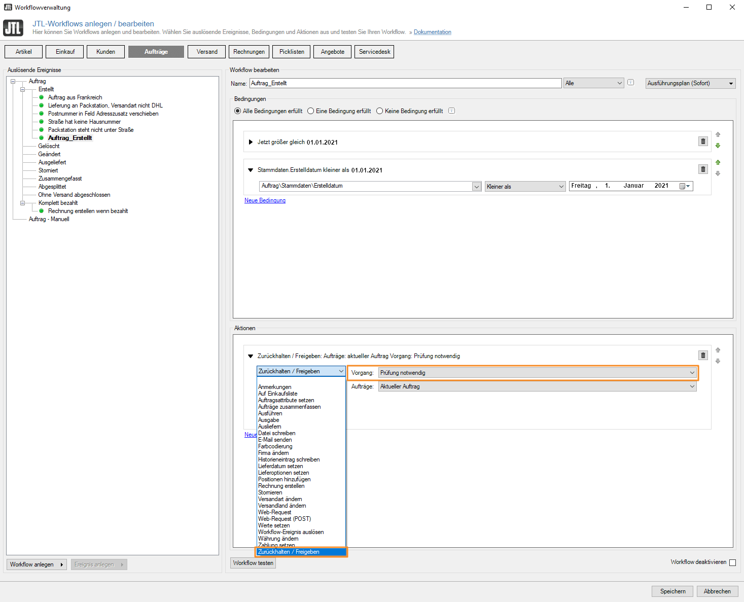 Kauf Vor Steuersenkung Workflow Schritt 6