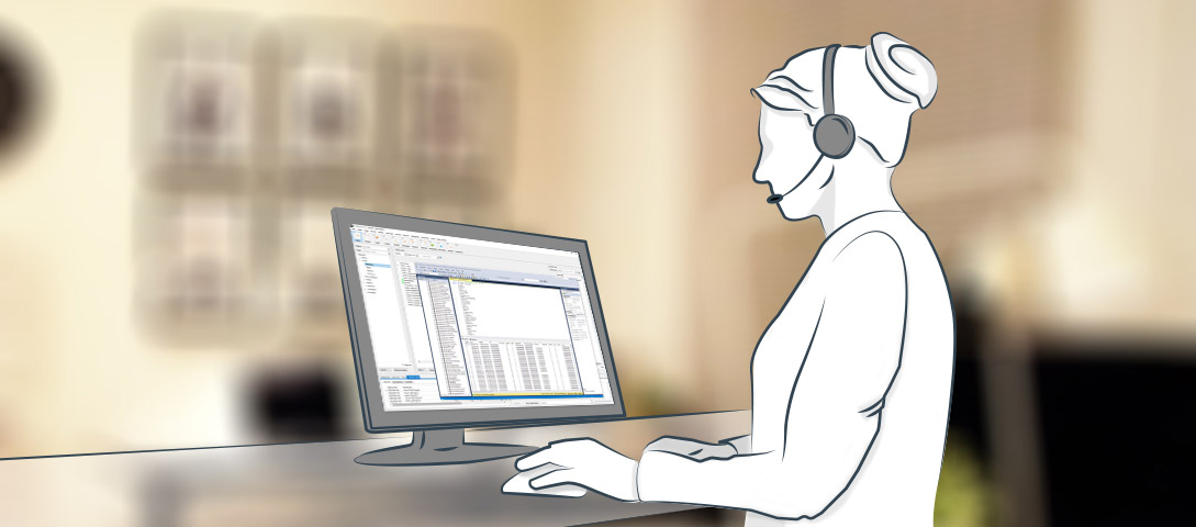 Kundendienst im Versand-Onlinehandel