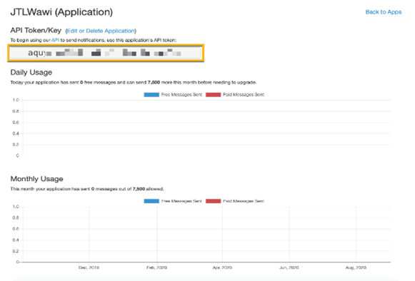 App Token von JTL-Wawi in Pushover