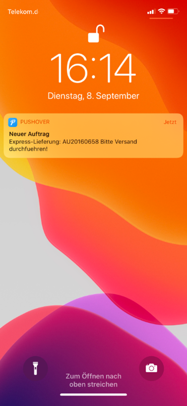 Push-Benachrichtigung von Pushover via JTL-Workflows