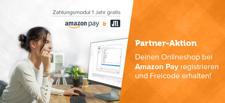 Aktion mit Amazon Pay: Zahlungsmodul 1 Jahr gratis!