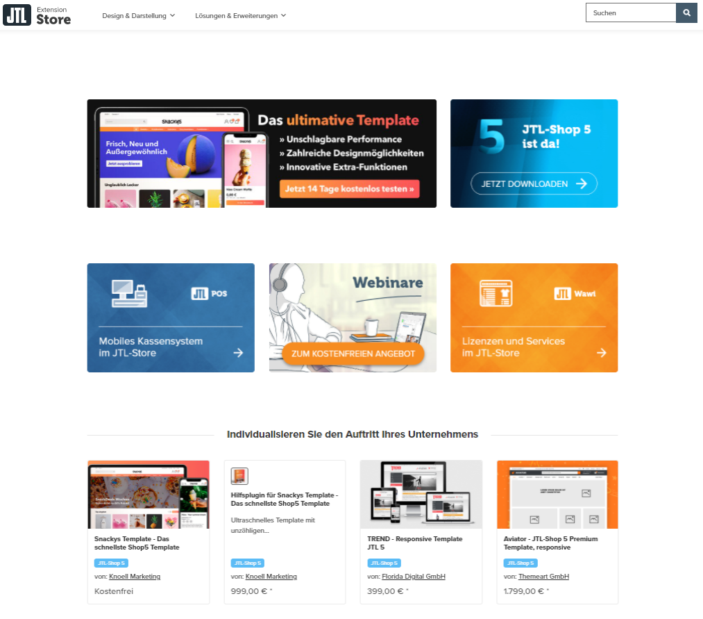 JTL-Extension Store: Hier findest Du zahlreiche Erweiterungen für Deinen Onlineshop