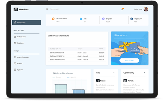 Gutscheine managen im Webportal von JTL-Vouchers