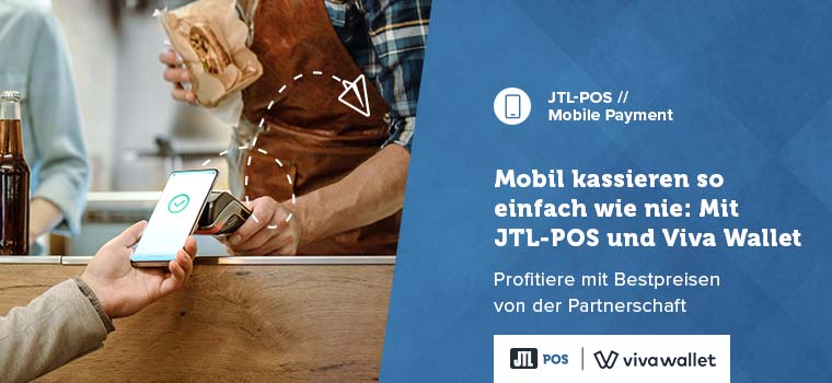 JTL-POS und Viva Wallet: Dein Dreamteam für mobiles Kassieren
