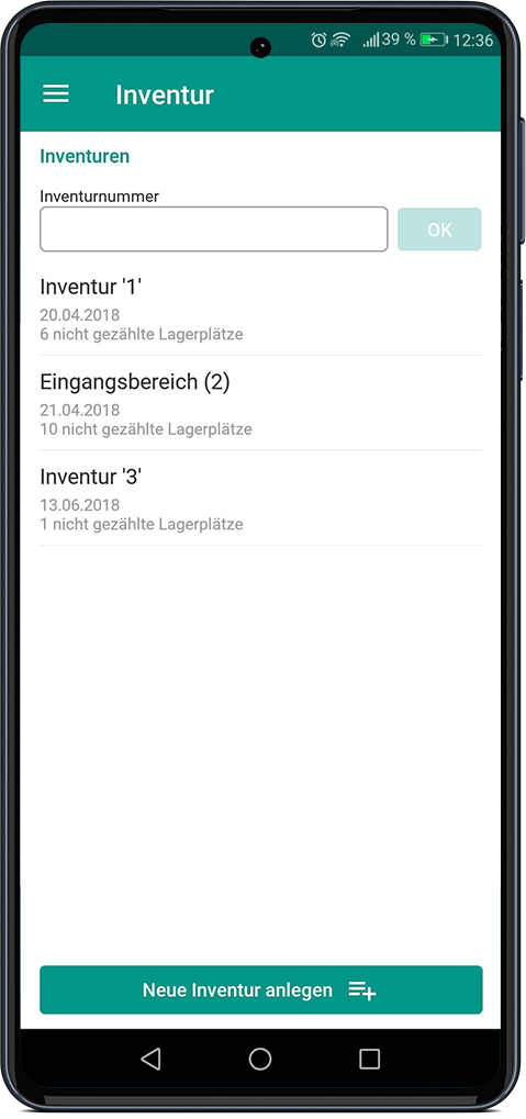 Mobile Lagerverwaltung Inventur