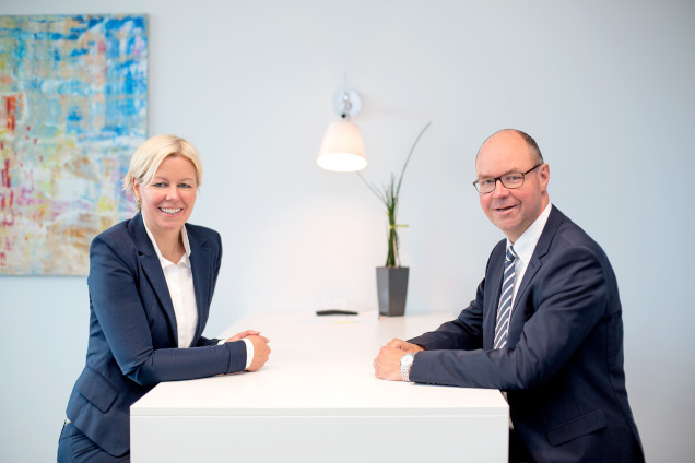 Tanja Kröger und Kai Kröger in ihrer Steuerkanzlei