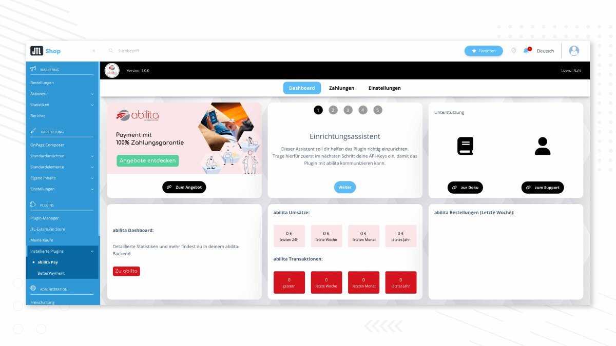 Abilita Pay Plugin für JTL-Shop 5