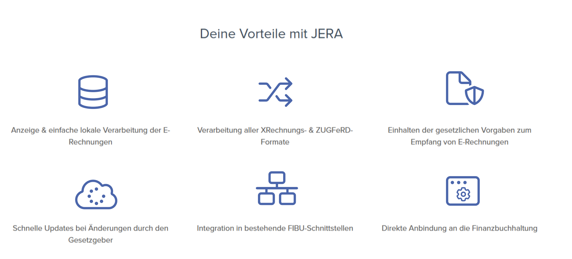 E-Rechnung Vorteile Übersicht JERA